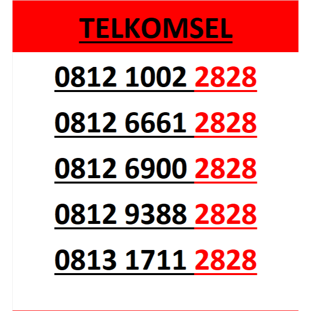 nomor cantik telkomsel simpati seri abab 2828 murah lengkap wn84 800