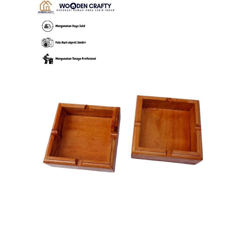 Asbak Aesthetic Asbak Kayu Mahoni Asbak Kotak