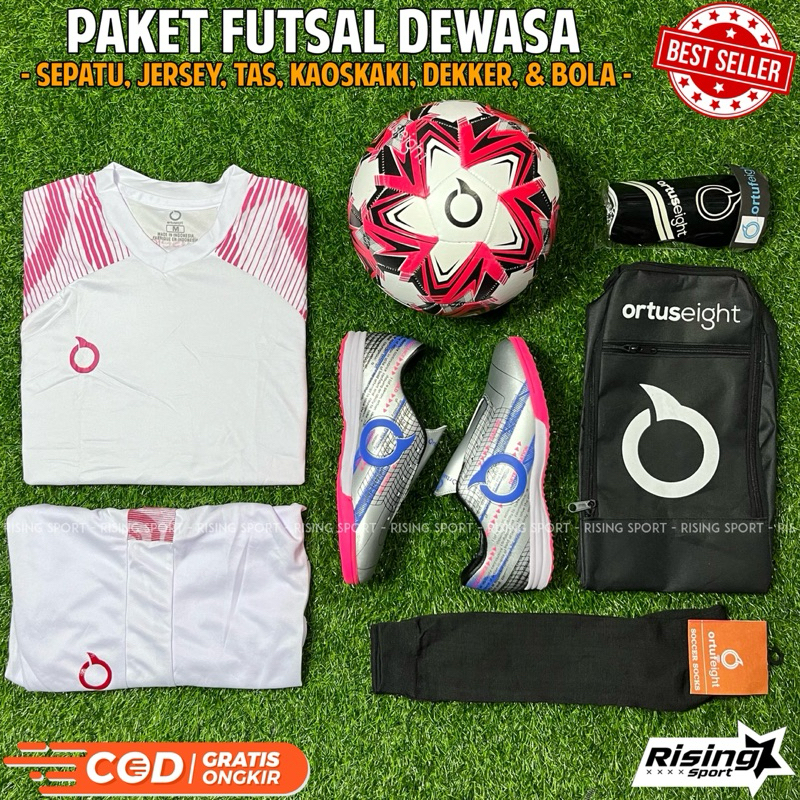 Sepatu Futsal Ortus Catalyst Legion V2 IN Bonus Bola Terbaru Paket Komplit Sepatu Futsal Ortuseight 