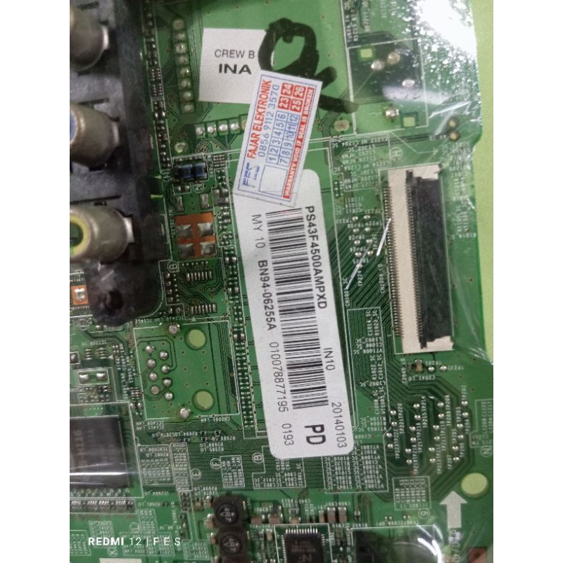 MB Mesin Mainboard TV Samsung Plasma 43F4500 PS43F4500 original
