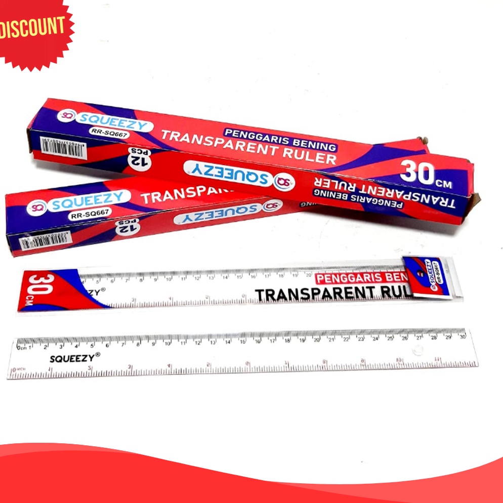 

LANGSUNG BELI GAN Harga Grosir 1packs12pcs Penggaris Plastik Bening 3cm SQUEEZY RRSQ667
