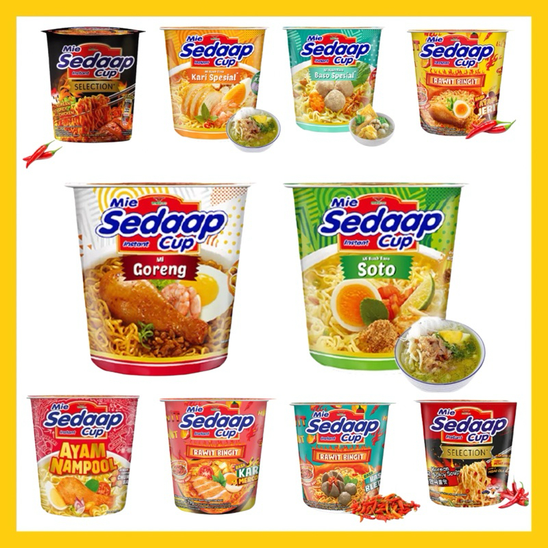 

SEDAAP MIE INSTANT CUP POP MIE (paket 3pcs)