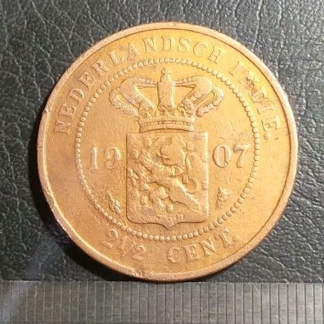 #77-BB. UANG KUNO / KOIN KUNO / BENGGOL 2.5 CENT TAHUN 1907