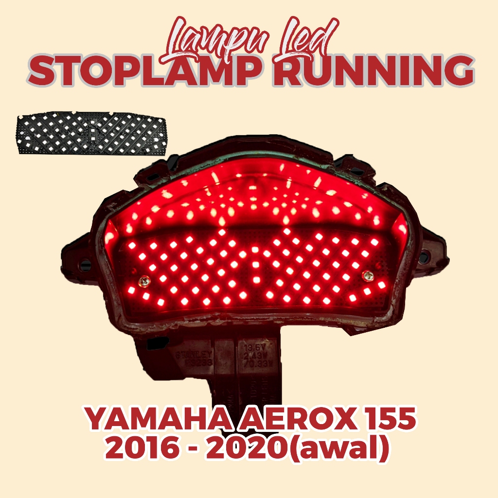 LAMPU STOPLAMP RUNNING AEROX 155 / LAMPU BELAKANG VARIASI LAMPU REM AEROX 155