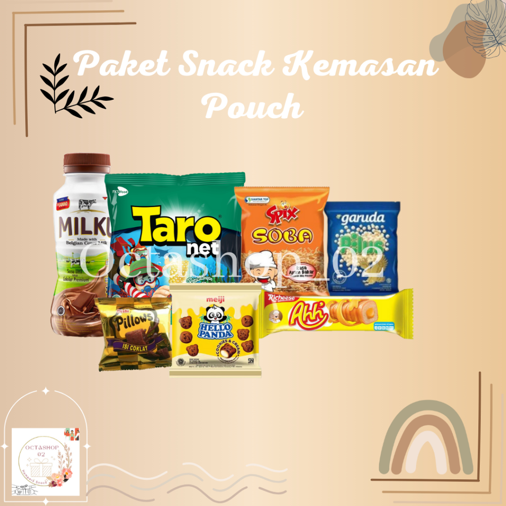 

BUY 25 FREE 1, Paket snack ulang tahun kemasan pouch sedang/Hampers snack