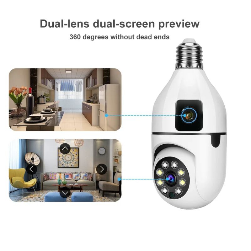 CCTV Bohlam Wifi Dual KAMERA CCTV Lampu ip cam Bulb