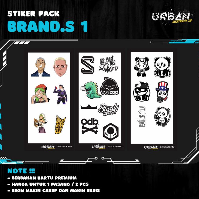 

Langsung pesan URBStyle Stiker Sticker AIO Pack Brand Series 1 By URBAN DISTRICT ID