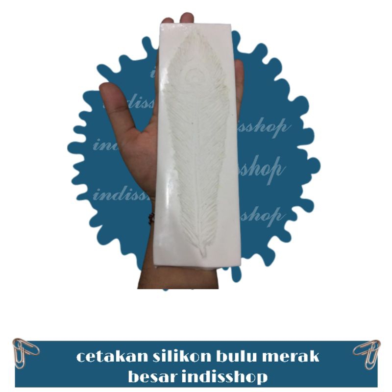 cetakan silikon bulu merak besar indisshop