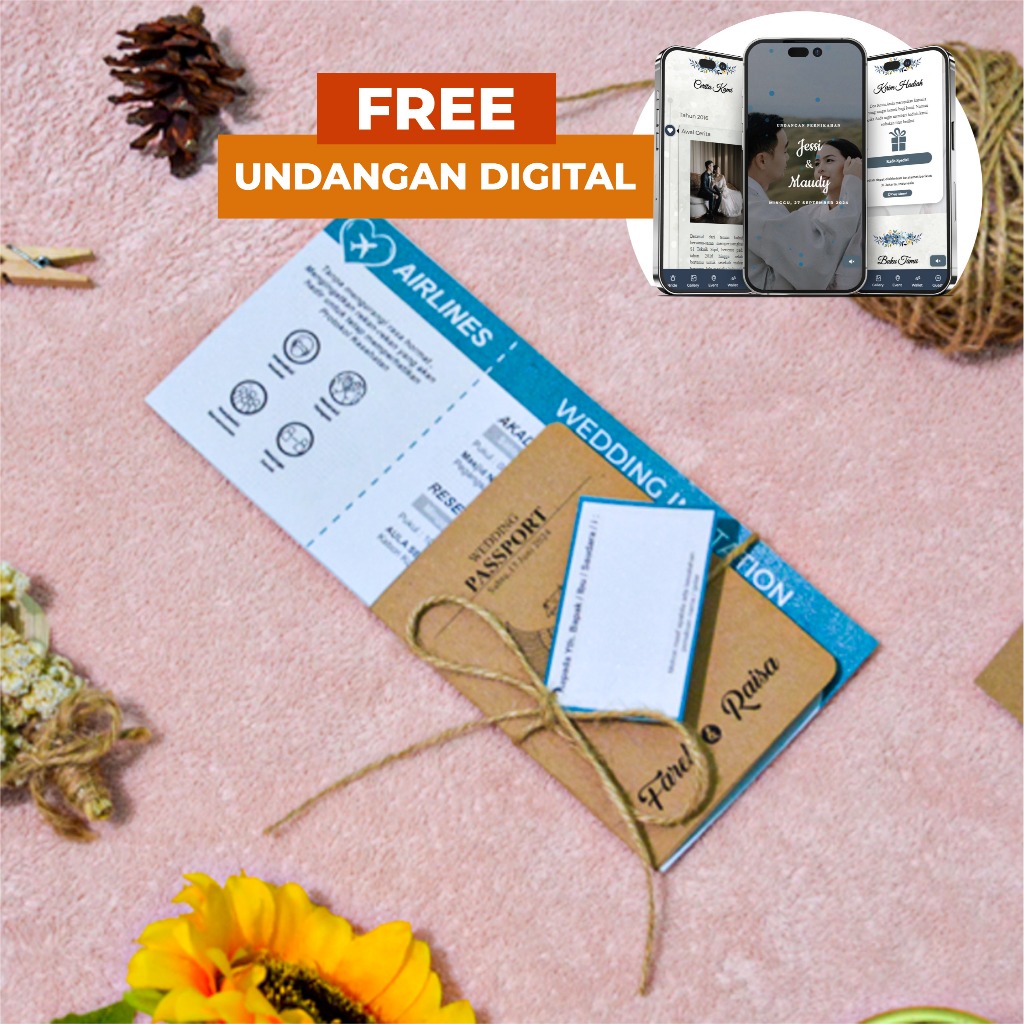 Undangan Pernikahan Aesthetic - Undangan Nikah Simple - Undangan Kekinian