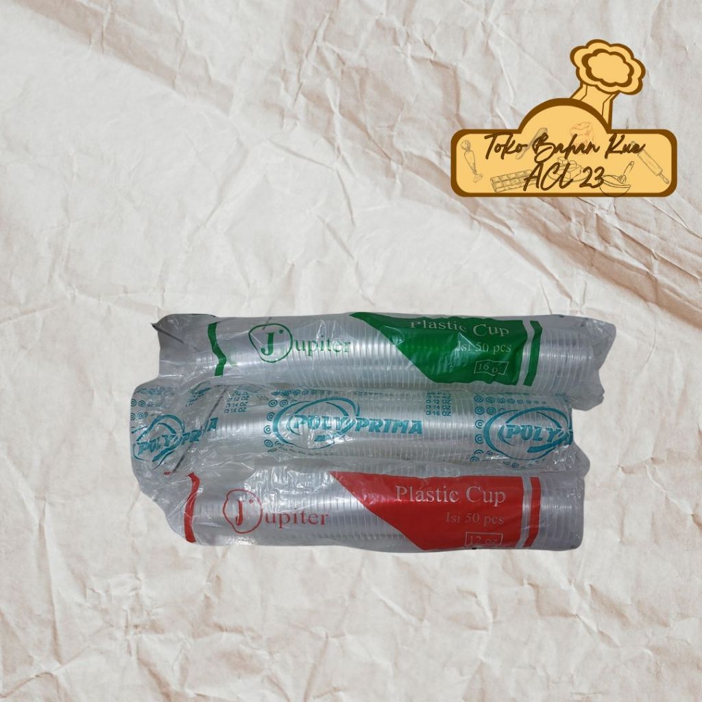 Cup Minuman Oz/Cup Oz 12/Cup Oz 14/Cup Oz 16/Cup 12 Oz/Cup 14 Oz/Cup 16Oz Jupiter Polyprima 50 Pcs