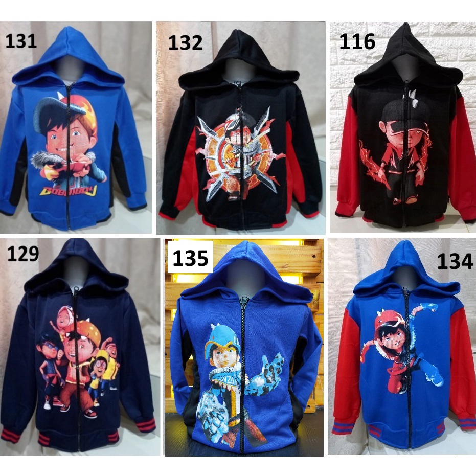Paling Dicari Jaket Anak Cowok Motif Boboiboy  Jaket Anak Laki Boboiboy  Jaket Anak Boboiboy