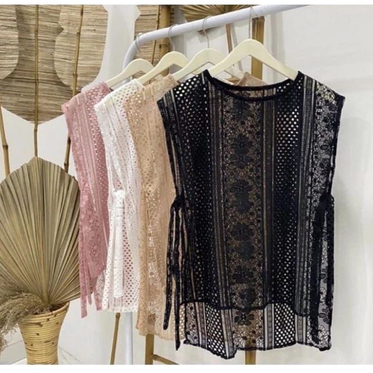 Khusus VEST BRUKAT TALI PREMIUM  VEST BRUKAT TALI  LACE ROMPI BRUKAT TALI  OUTER ROMPI