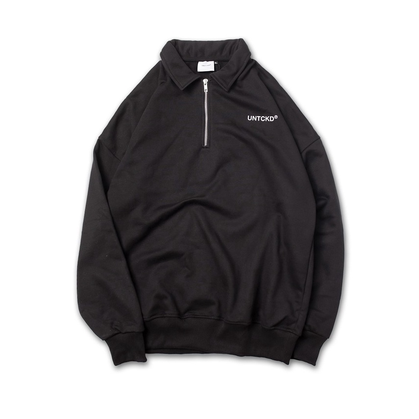 Flash Sale Halfzip Rugby Shirt Black