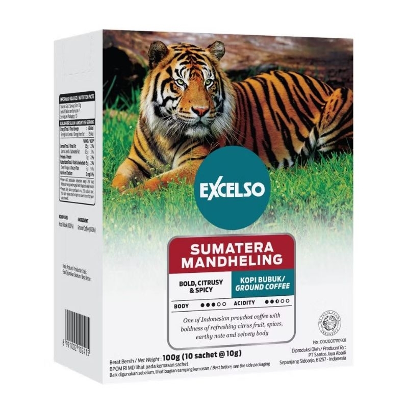 

Excelso Single Serving Sumatera Mandheling Bubuk 100gram (10sachet × 10gram)