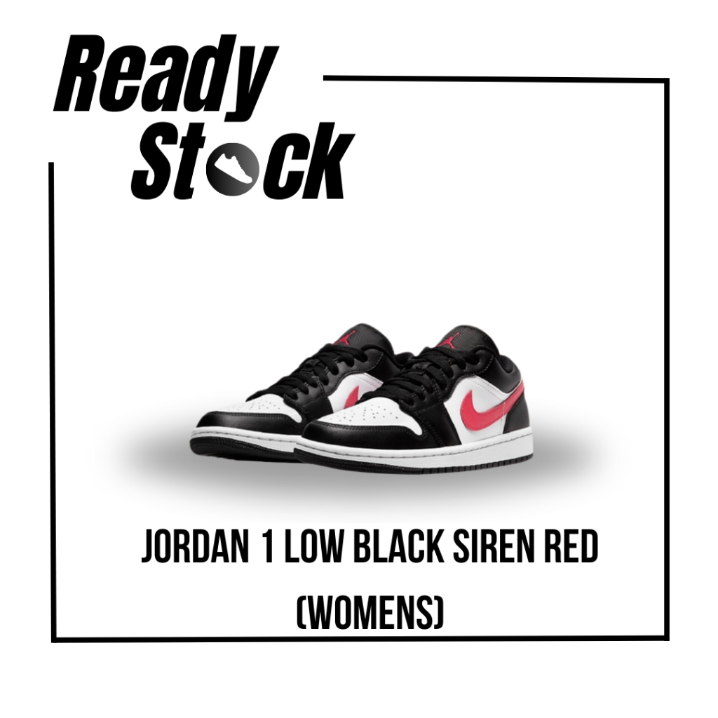 Nike Air Jordan 1 Low Black Siren Red Womens
