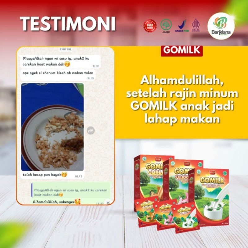 

GOMILK SUSU ETAWA PENAMBAH NAFSU MAKAN TERLARIS