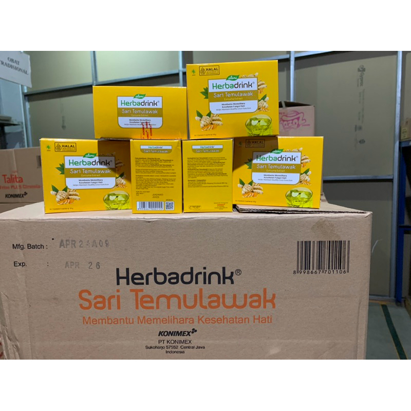 

Herbadrink Sari Temulawak isi 5 sachet Minuman Herbal.