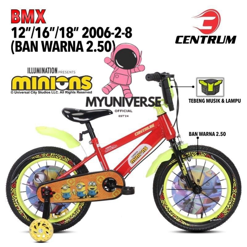 SEPEDA ANAK LAKI BMX CENTRUM 2006-2-8 BAN WARNA 2.50 12 / 16 / 18 INCH BMX LAKI LAKI MURAH