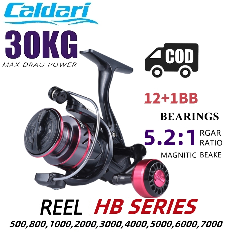CALDARI Reel Pancing 500-7000 Power Handle Reel Metal 30Kg Max Drag Pancing Reel Murah bc Reels