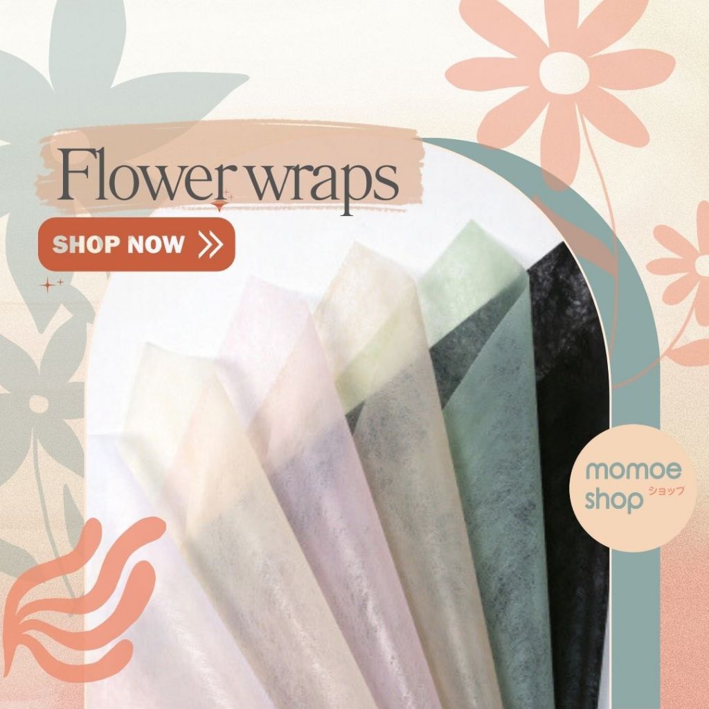 

Flower wrap kertas tissue 30cm wrapping gift hadiah hantaran kertas bunga bouqet buket kado hampers kerajinan