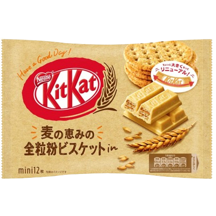 

Nestle Kit Kat Mini Whole Grain / Snack Biskuit Salut Jepang 124,3 Gr