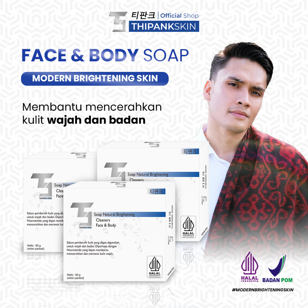 PAKET HEMAT 2 PCS Thipank skin face and body soap Sabun Pemutih Wajah Sabun Pemutih Badan Bpom Origi