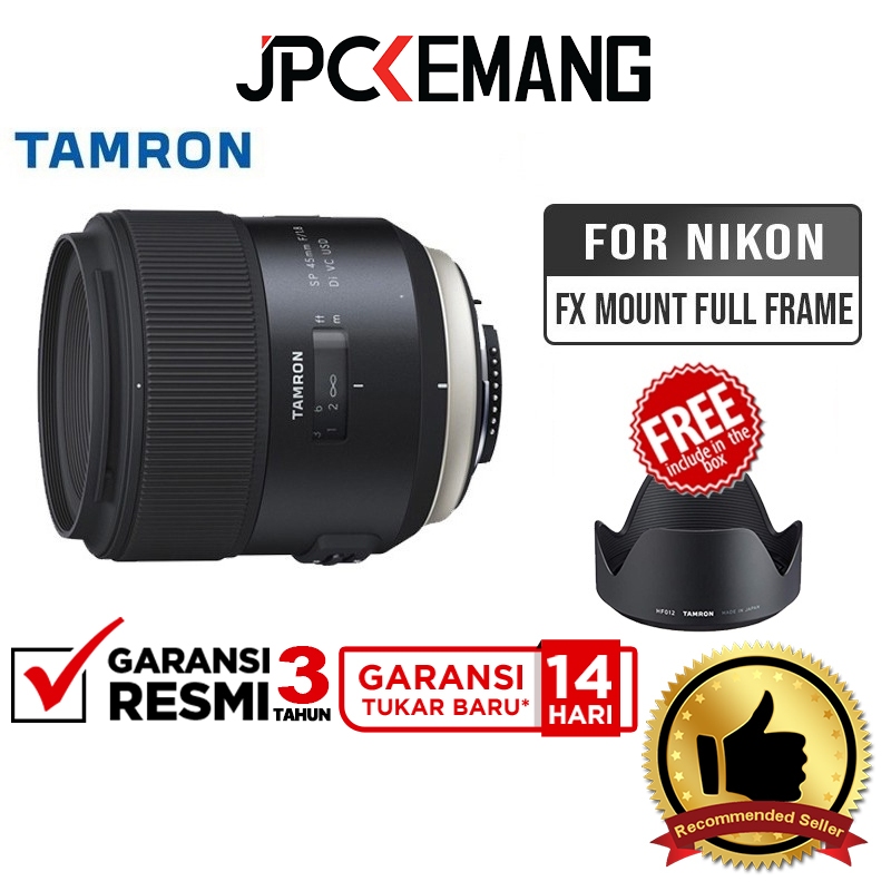Tamron SP 45mm f1.8 for Nikon Di VC USD Garansi Resmi