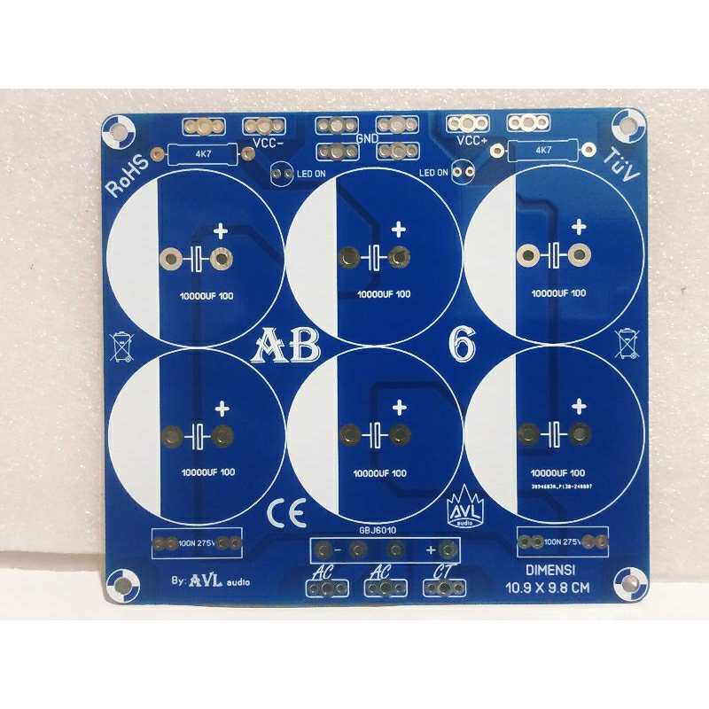 PCB Elko psu AB 6 elko