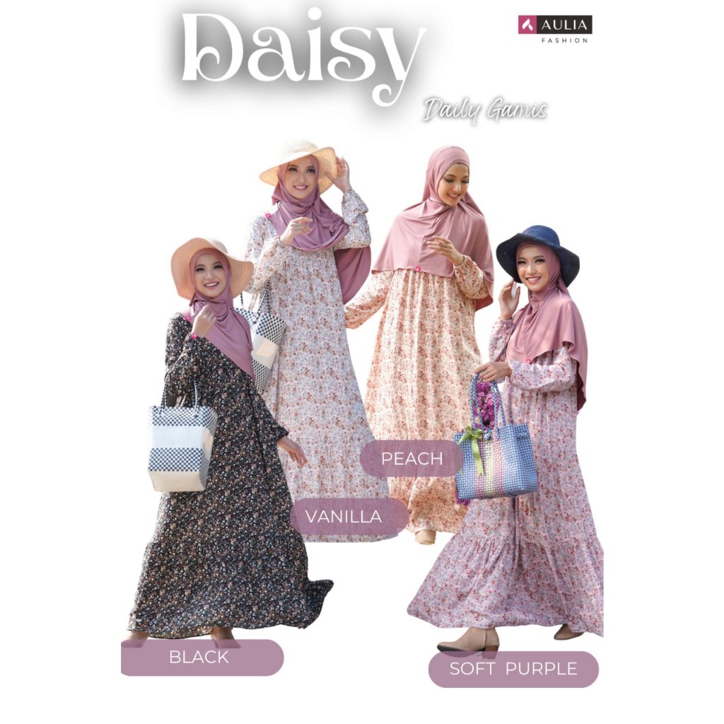 BAJU GAMIS WANITA TERBARU DAISY DRESS BY AULIA