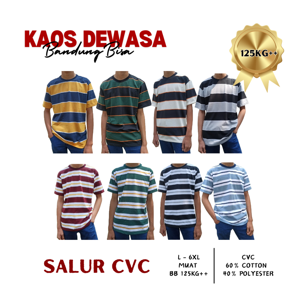 KAOS SALUR JUMBO BIGSIZE STRIPE GARIS