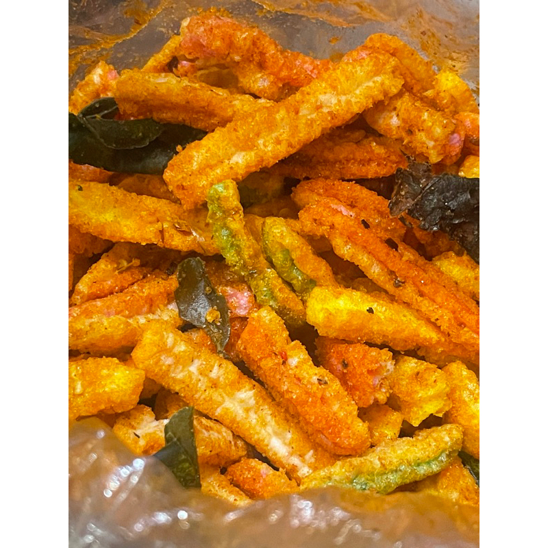 

KERUPUK AKAR PEDAS DAUN JERUK 250gr