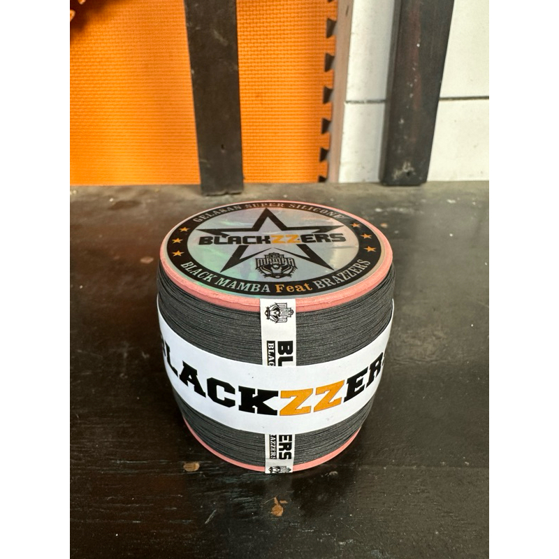 Gelasan Blackzzers “ Blackmamba Feat Brazzers” Matot bahan Hitam premium 023  panjang 3000 Yard kasa
