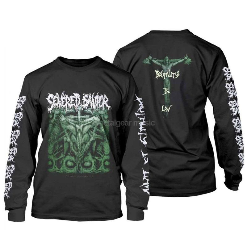 SEVERED SAVIOR brutality is law - LONGSLEEVE ORIGINAL OFFICIAL LICENSED released By Lindung prod