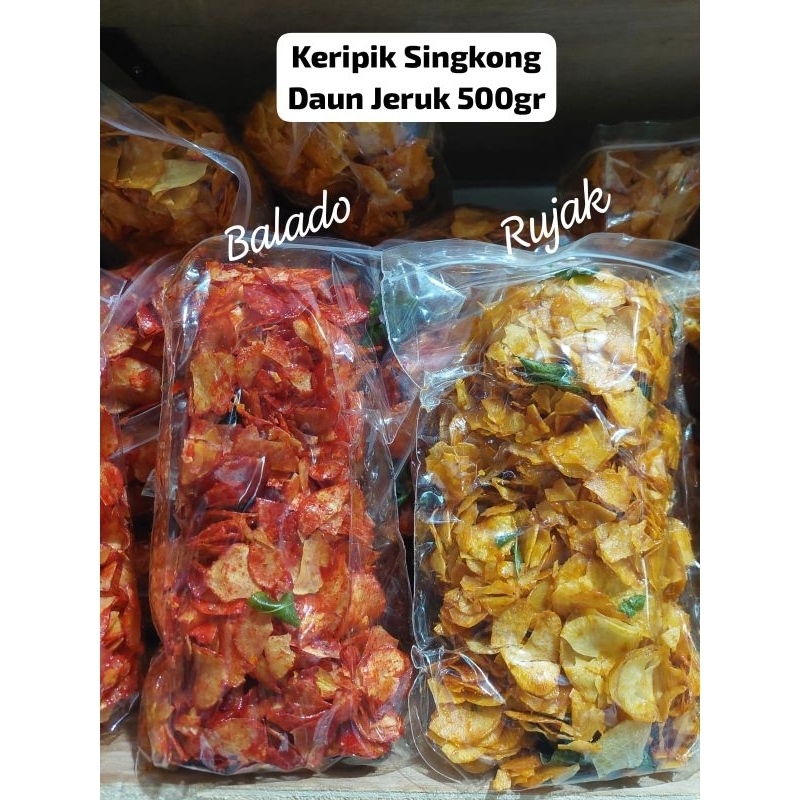 

Keripik Singkong Daun Jeruk Bumbu Rujak dan Balado 500gr