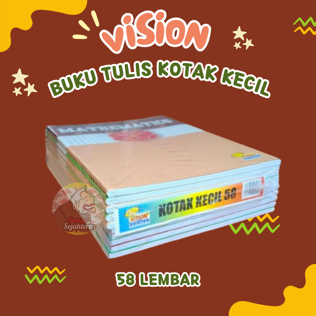 

[PCS] BUKU TULIS KOTAK KECIL VISION 58 LEMBAR KWARTO