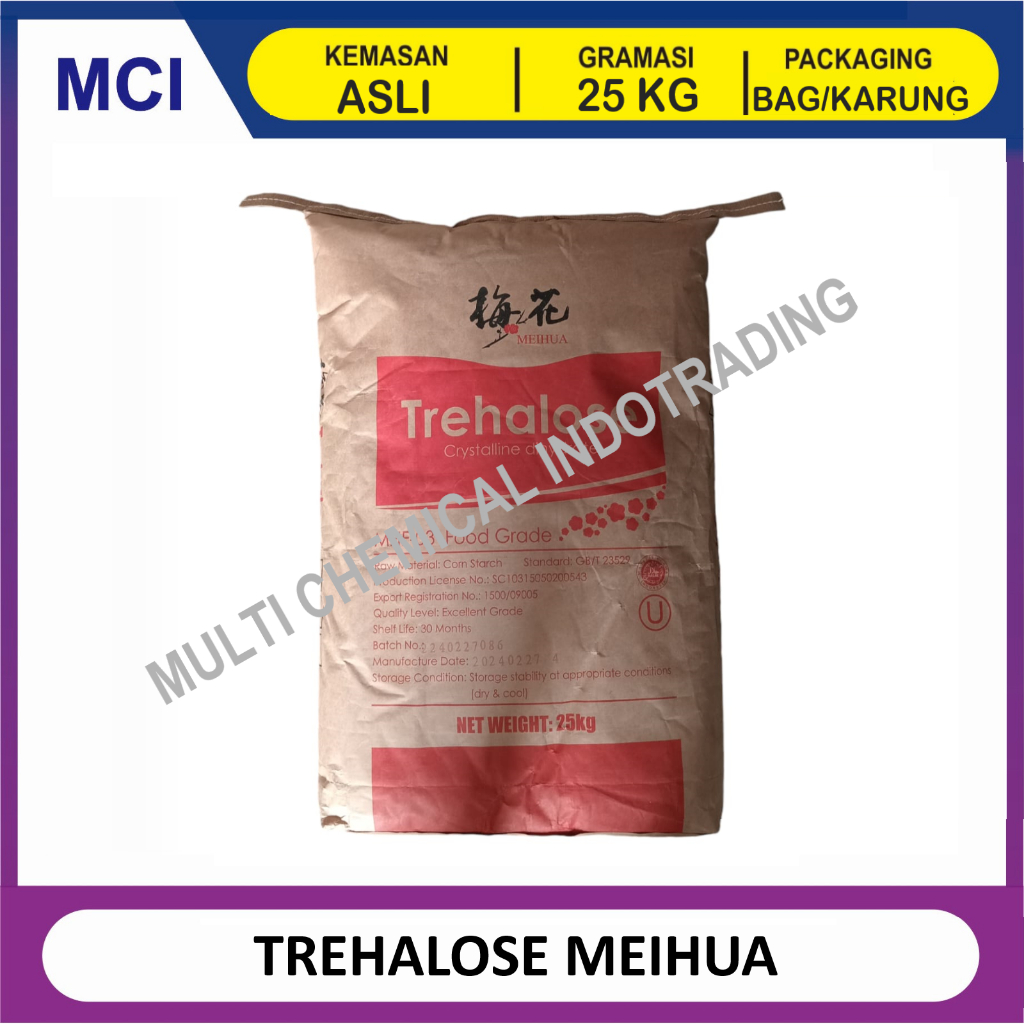

TREHALOSE MEIHUA PEMANIS ALAMI MAKANAN / PEMANIS FOOD GRADE TREHALOSE - 1 BAG 25 KG