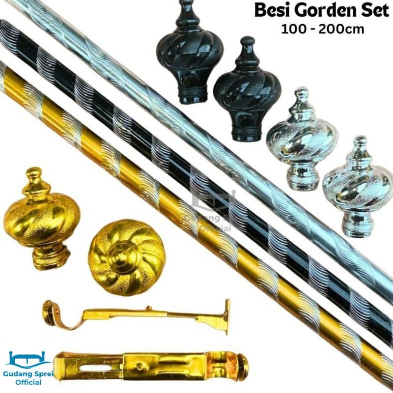 Besi Set Rell Gorden Alumunium Kotak | Besi Rell Gorden Ulir | Besi Gorden M rod | Besi Gorden
