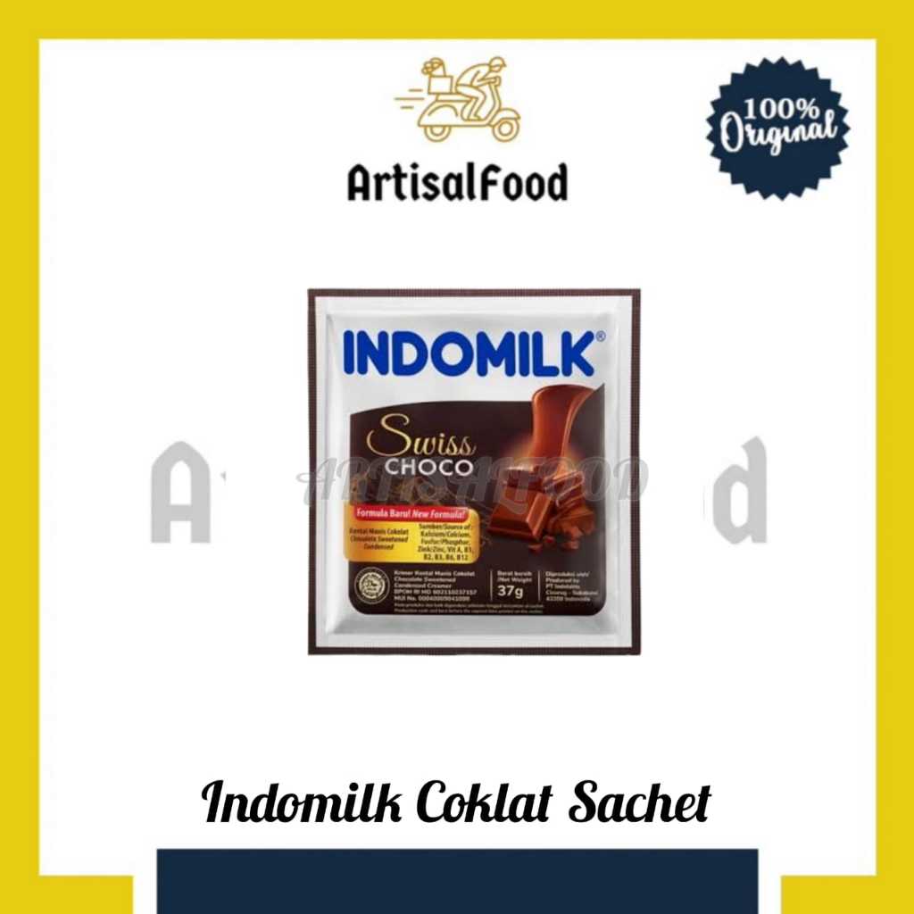 

(1 SACHET) INDOMILK COKLAT 37gr skm susu kental manis