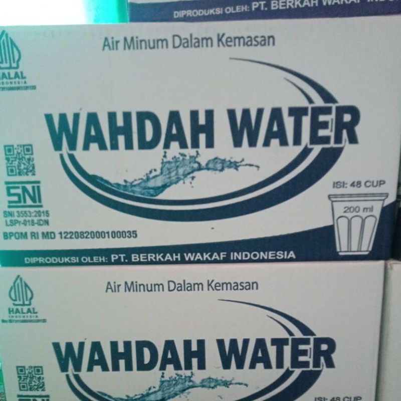 

WAHDAH WATER AIR MINUM DALAM KEMASAN CUP 200mlx48