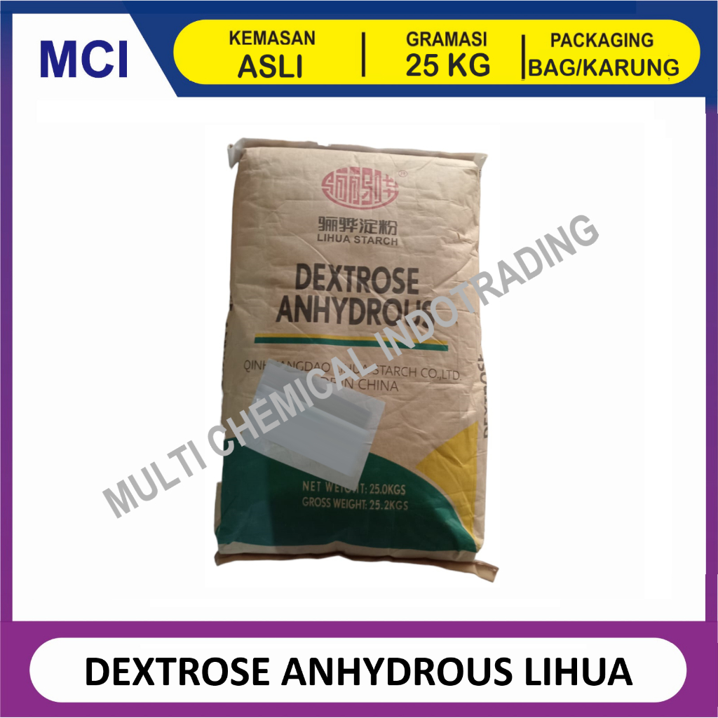 

DEXTROSE ANHYDROUS LIHUA FOOD GRADE / GULA DINGIN DEXTROSE GULA DONAT - 1 BAG 25 KG