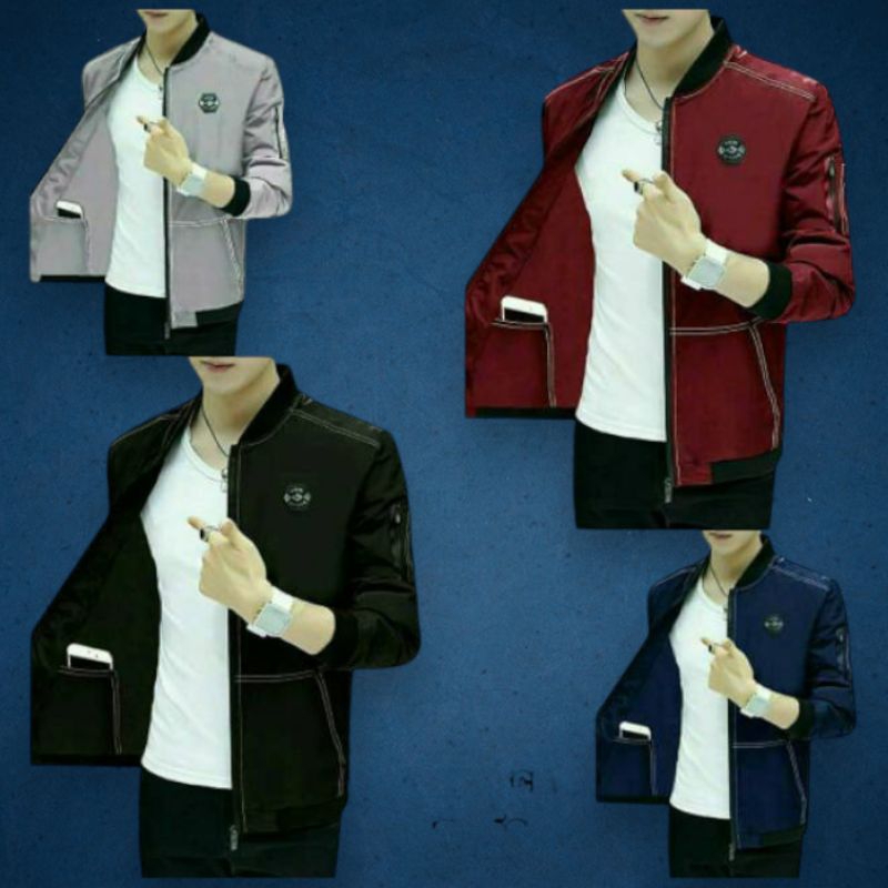 JAKET PRIA FASHION MODERN MODEL KOREAN QUICK SILVER BERKUALITAS BAGUS KEREN BAJU COWOK UPDATE PAKAIA
