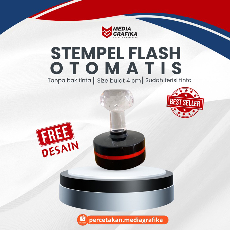 STEMPEL FLASH CUSTOM|| GAGANG KRISTAL || 40mm