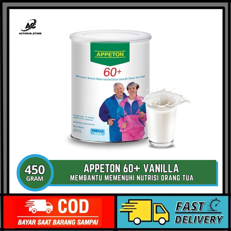 

Appeton 60+ Vanilla 450 gr Susu Penambah Nutrisi Lansia