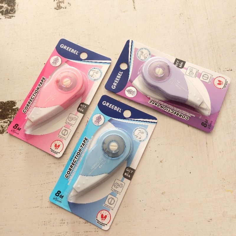 

GREEBEL Correction Tape GCT-804 Pastel Lucu / Tip-ex Kertas Roll, Tipe X Kertas pulpen, Pita Koreksi, Tip X