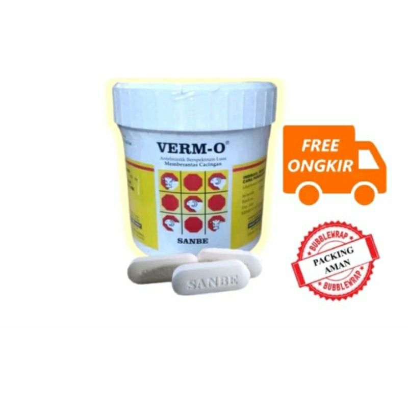 Obat cacing sapi verm o / obat cacing bolus sanbe VERM O / VERM O SANBE / obat cacing kuda verm o sa