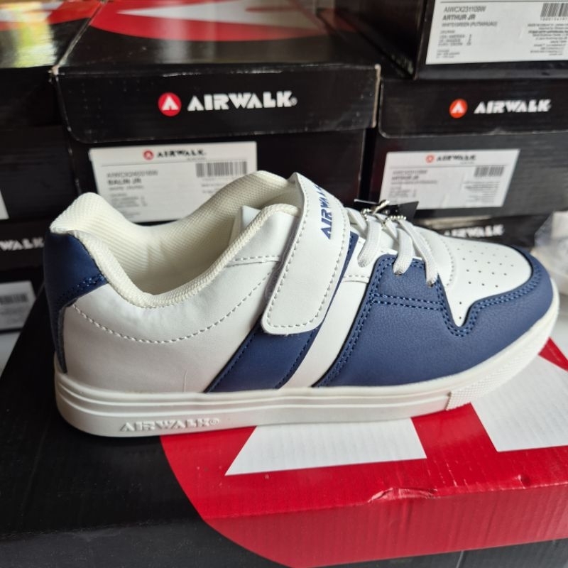 Airwalk Sepatu Sneakers Anak Aiden JR White Navy |Boys Kids Sneakers Shoes Airwalk White Navy Origin