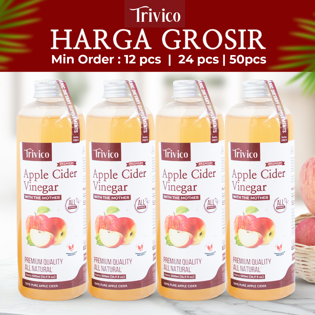 

Trivico Grosir Cuka Apel Organik With Mother - Premium Berkualitas Untuk Minuman Kesehatan