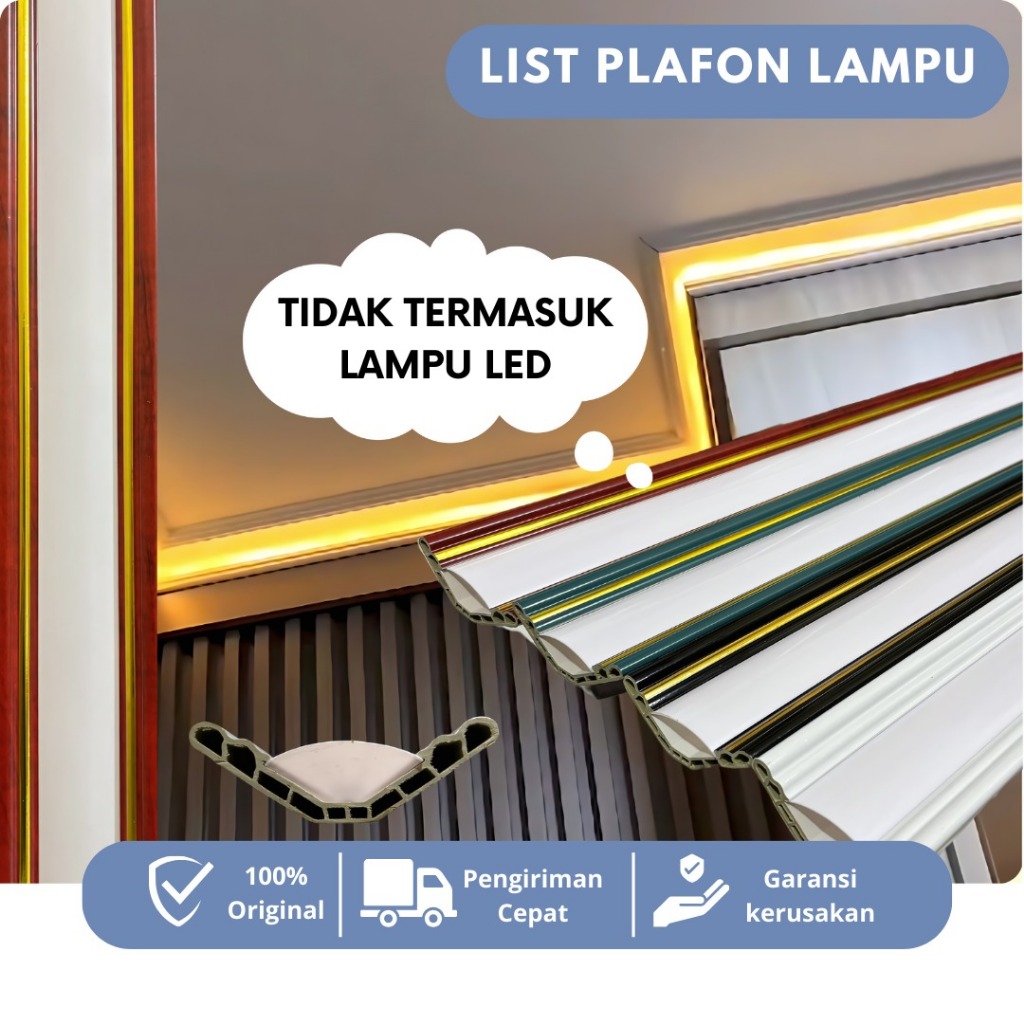 List Lampu Plafon PVC/ List Gold/ List Lampu LED Termurah