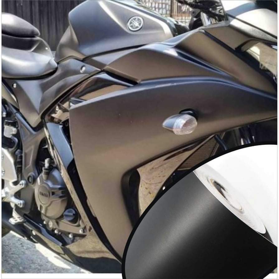 Skotlet hitam glossy scotlite hitam doff P 1 meter x L 45cm premium color vinyluntuk variasi lis bod
