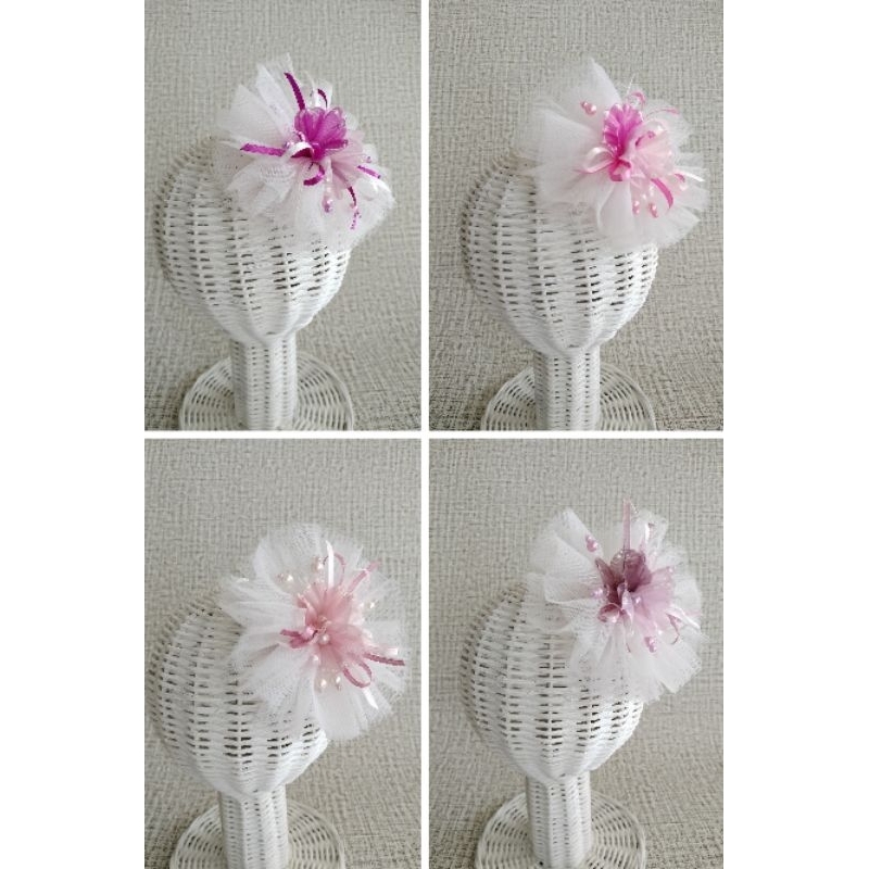 Bandana Bayi Perempuan | Headband Bayi Soft Pink Dusty Pink | Headband Bayi Premium | Bando Pesta Ul